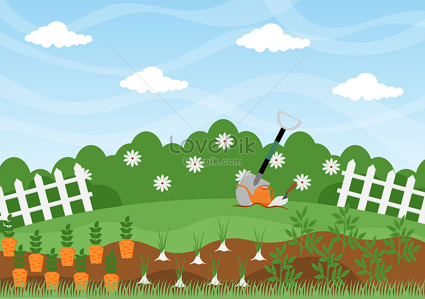 Farm gardener background vector illustration image_picture free download  