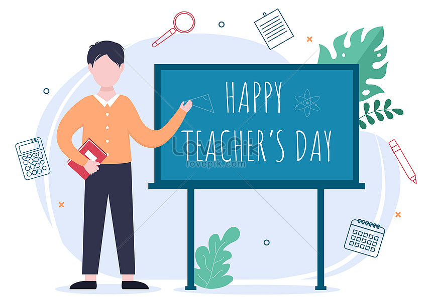 Happy teachers day background vector illustration image_picture free  download 