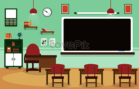 Blackboard background in the classroom illustration image_picture free  download 