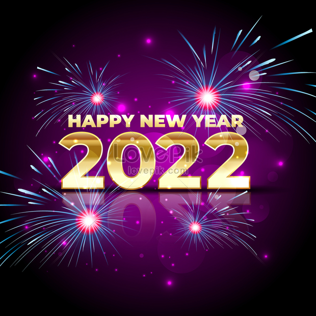 Happy New Year 2022 Golden Background Design Download Free | Banner ...