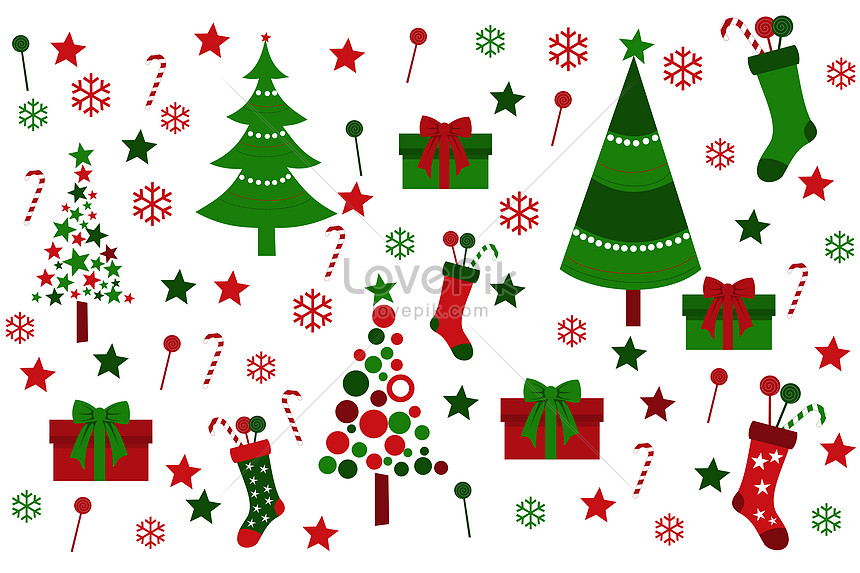 Colored background with christmas tree illustration image_picture free ...