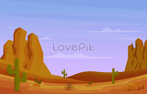 Cartoon Desert Cactus Vector Material, Mexico, Street Sign, Desert PNG ...