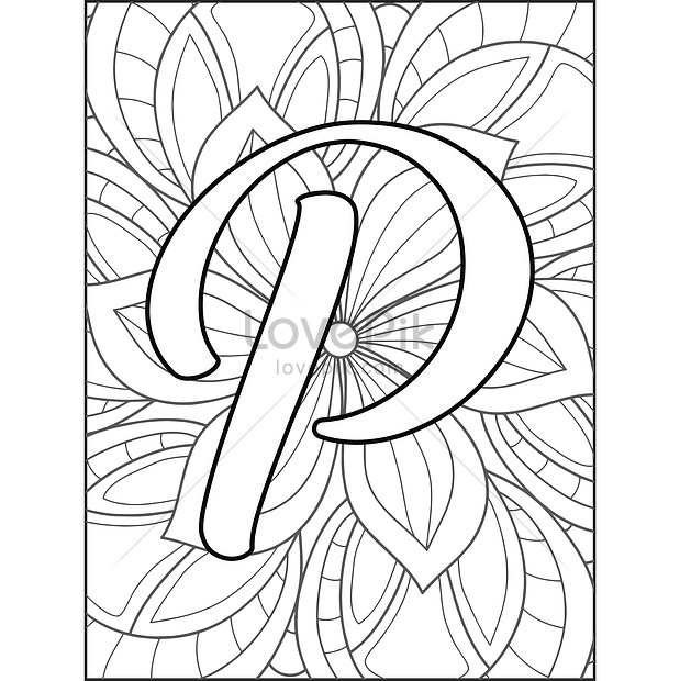 Alfabeto P Mandala Da Colorare Per Adulti JPG,EPS Immagine Gratis, Illustrazione download su Lovepik