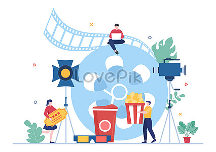 Movie theater illustration illustration image_picture free download ...