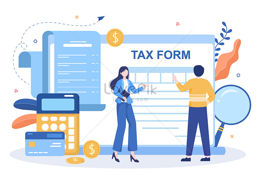 Tax form flat design illustration illustration image_picture free ...