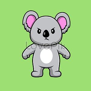 Cute Koala Cartoon Vector, Cartoon Koala, Gray, Cute PNG White ...