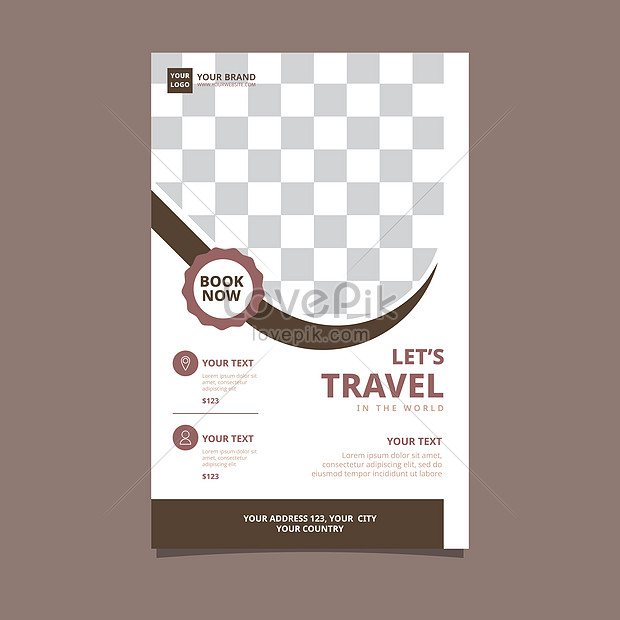 Clean Travel Tour Holiday Vacation Flyer Brochure Poster Blank , tour brochure, leaflets, creative illustration