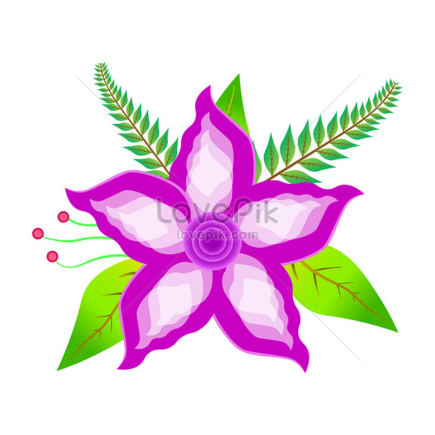 Creative flower with leaf vector illustration illustration image ...