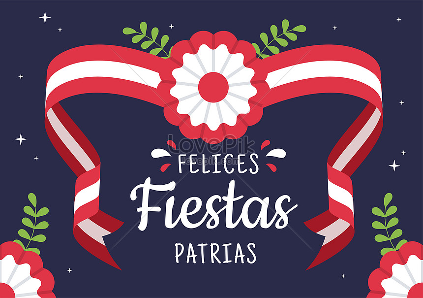 Feliz Patrias Fiestas Ou Dia Da Independência Peruana Imagem Grátis