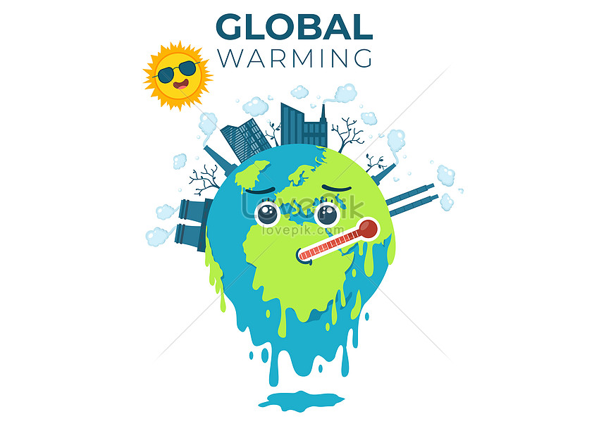 Global warming cartoon illustration illustration image_picture free ...