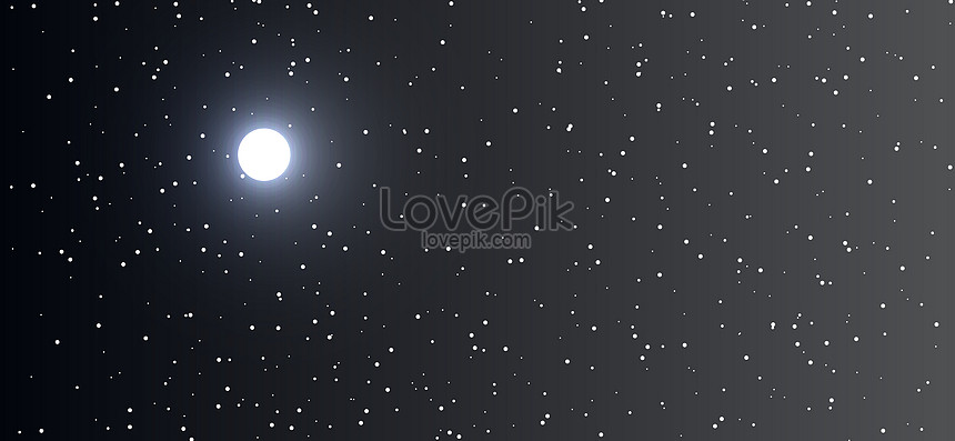 Starry Night Sky With Moon Download Free | Banner Background Image on ...