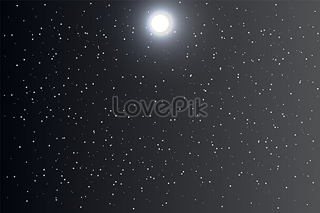 The moon in the night sky illustration image_picture free download ...
