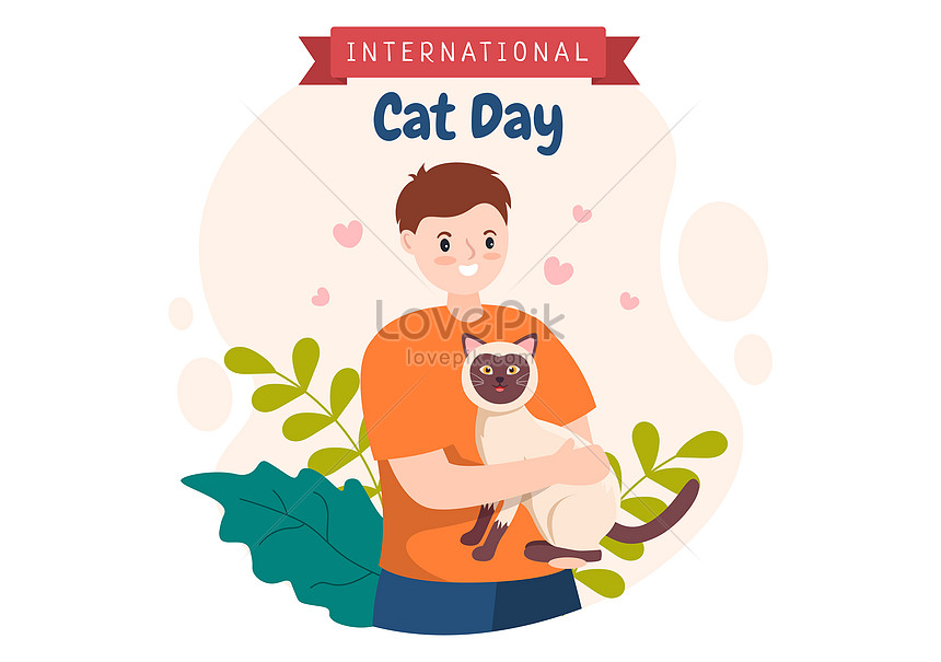 Cat Day Flat Icons Pack PNG Picture And Clipart Image For Free Download -  Lovepik