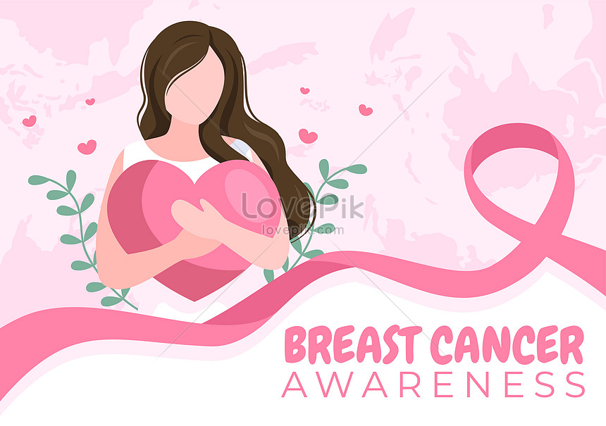 Free Vector  Hand drawn breast cancer awareness month breast