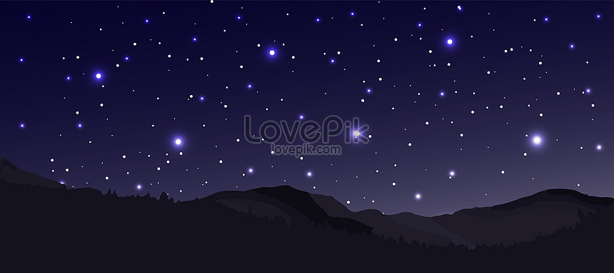 Hình Nền Nền Bầu Trời đêm Với Núi Và Sao, HD và Nền Cờ đẹp bầu trời, núi,  ngôi sao để Tải Xuống Miễn Phí - Lovepik