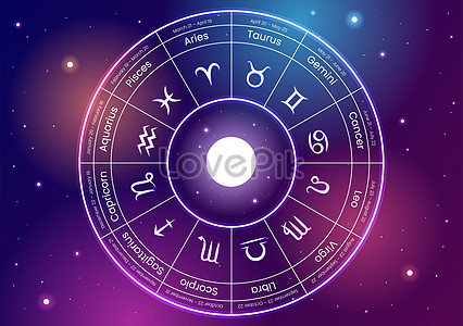 Zodiac wheel astrological sign illustration illustration image_picture ...