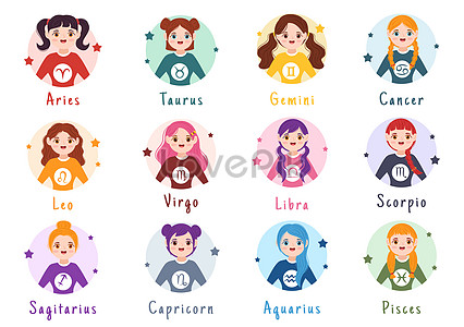 Zodiac wheel astrological sign illustration illustration image_picture ...