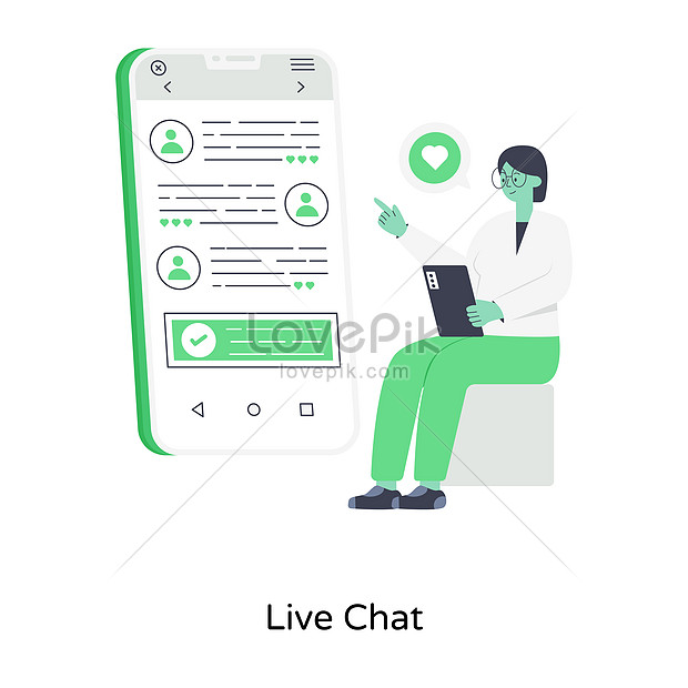 online chat illustration for free download