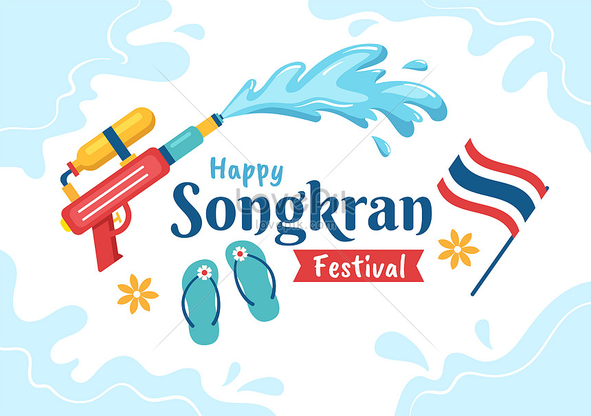 Songkran Festival Day In Thailand Illustration ดาวน์โหลดรูปภาพ รหัส 450135814 ขนาด 1 2 Mb รูป