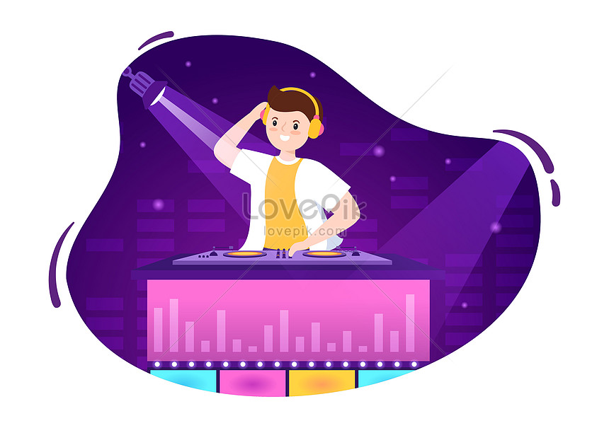 Dj Night Club Party Social Media Landing Page Template Hand Drawn Cartoon  Flat Illustration Template Download on Pngtree