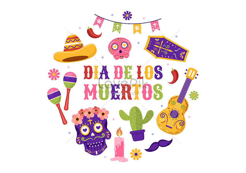 Dia De Los Muertos 또는 Day Of The Dead Illustration 일러스트 무료 다운로드 - Lovepik