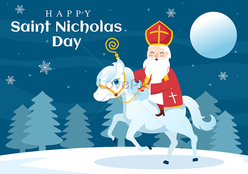 Saint nicholas day or sinterklaas illustration illustration image