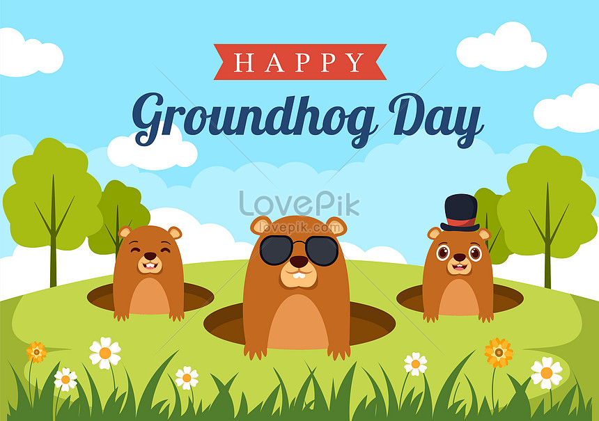 ภาพประกอบวัน Groundhog Happy ดาวน์โหลดรูปภาพ (รหัส) 450141407_ขนาด 1.4