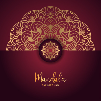 Luxury Mandala Background Design In Gold Color Vector Download Free ...