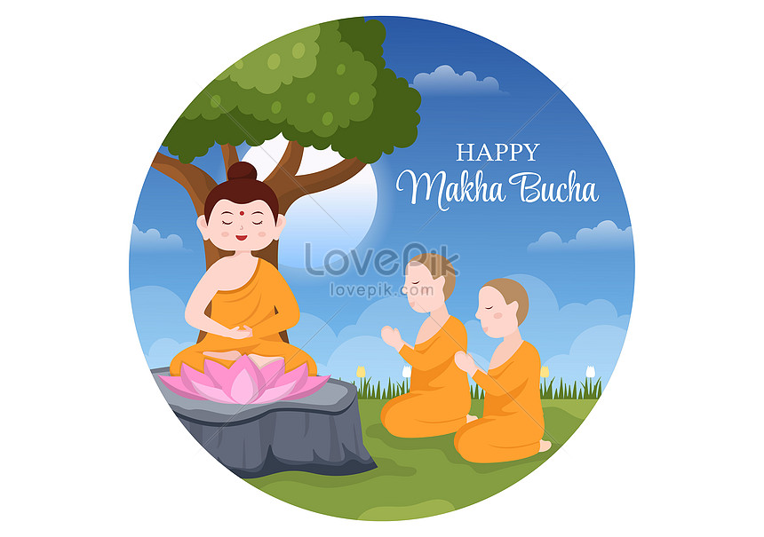 Happy Makha Bucha Day Illustration Illustration Imagepicture Free Download 450144370 6477