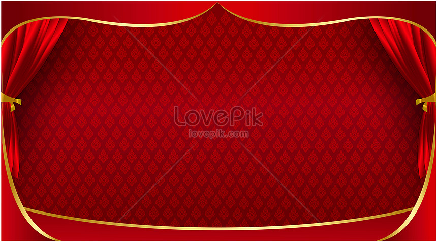 Thai Pattern Stage Backdrop With Curtain For Decoration Vector Download Free  | Banner Background Image On Lovepik | 450144788