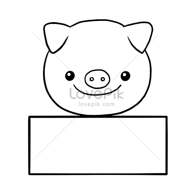 cute piggy bank coloring page