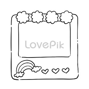 Frame border cartoon doodle kawaii anime coloring page cute ...