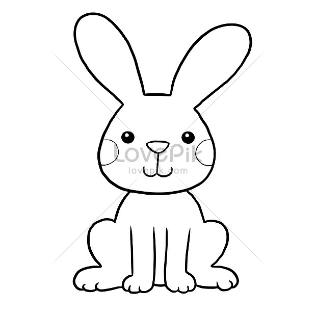  conejo dibujos animados animal doodle kawaii anime para colorear página linda Imagen Descargar_PRF Ilustración _PNG Imagen Formato_es.lovepik.com
