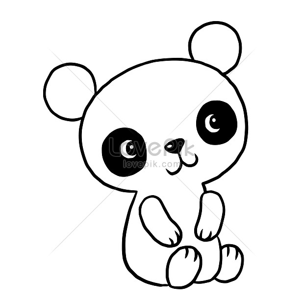 Scary Face PNG Picture, Scary Panda Face Cavector, Bear Black And White,  Baby, Animal PNG Image For Free Download