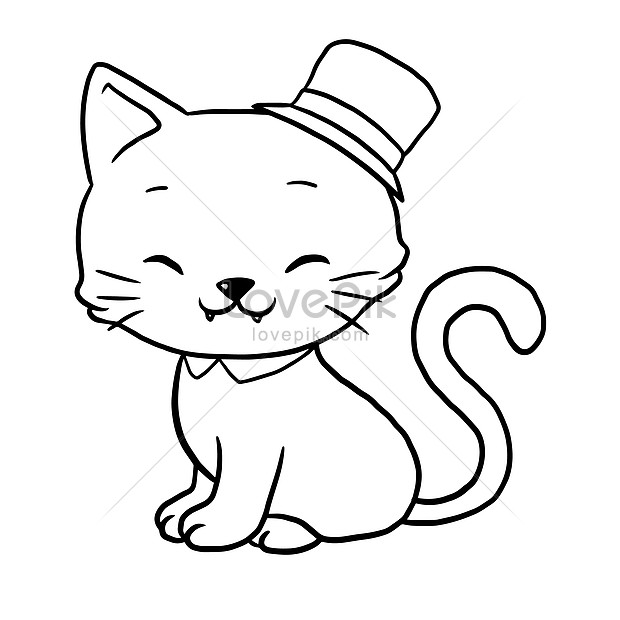 Gatos Dibujos Animados Animales Garabatos Kawaii Anime Colorear Página  Lindas | PSD ilustraciones imagenes descarga gratis - Lovepik