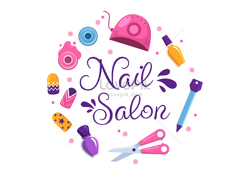 Manicure and Nail Spa Vector Sketch Icons Stock Vector - Illustration of  beauty, logo: 121385863