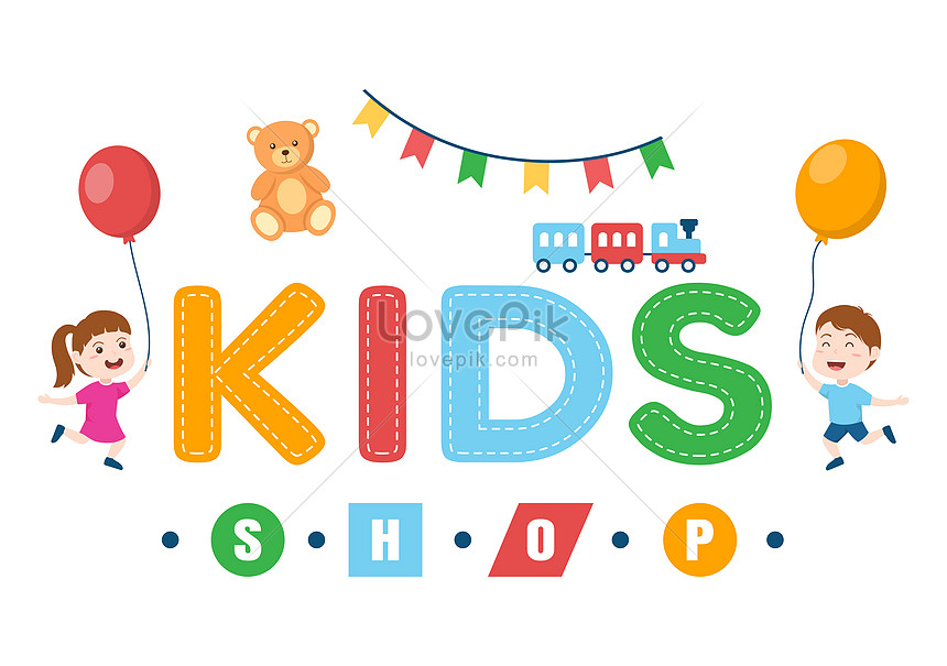 Kids shop illustration illustration image_picture free download ...