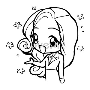 Office girl shocked cartoon doodle kawaii anime coloring page ...