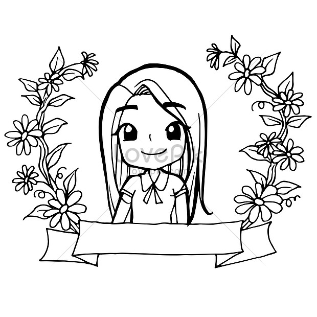 Premium Vector  Profile girl avatar cartoon doodle kawaii anime