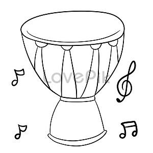 👉 Djembe Drum Colouring Page (Teacher-Made) - Twinkl