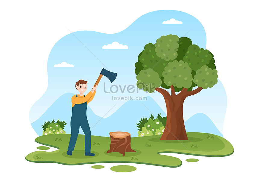 Tala De árboles E Ilustración De Madera | PSD ilustraciones imagenes  descarga gratis - Lovepik