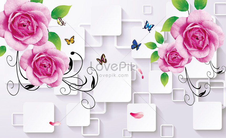 3d flowers wallpaper desktop
