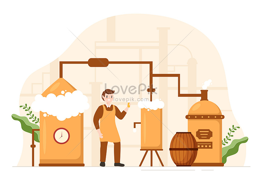 Beer brewery illustration illustration image_picture free download ...