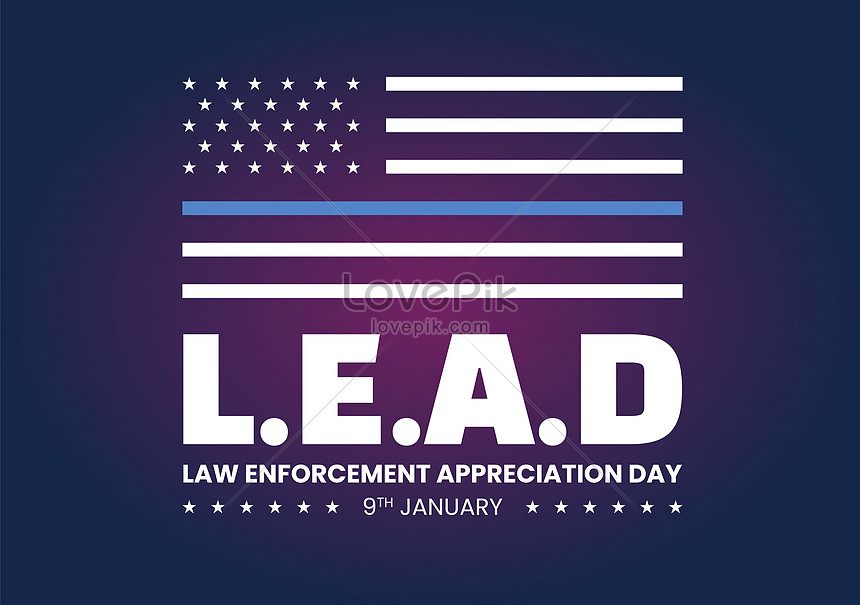 National law enforcement appreciation day or lead illustration ...