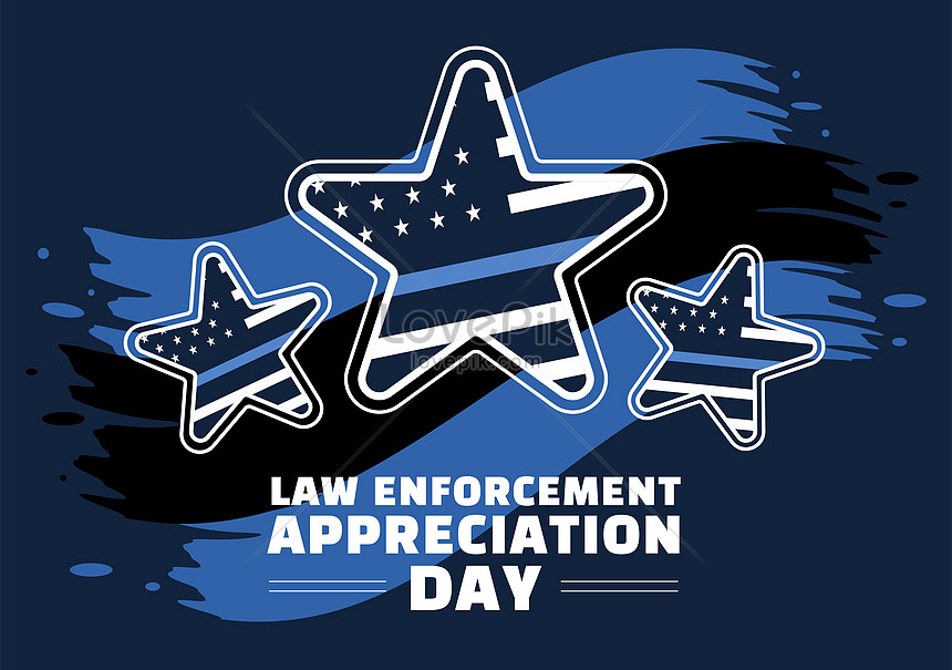 National law enforcement appreciation day or lead illustration ...