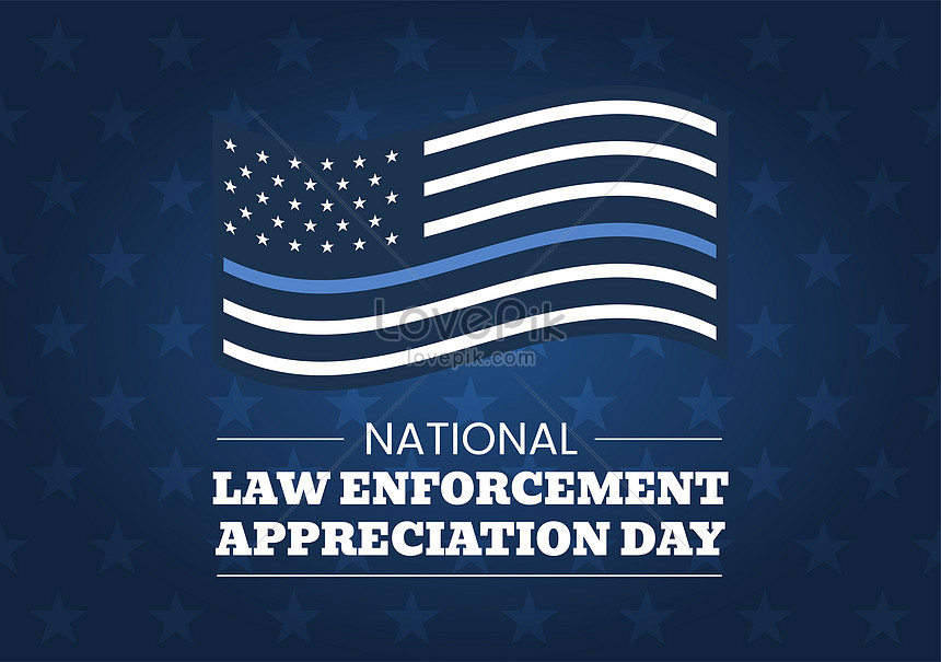 National law enforcement appreciation day or lead illustration