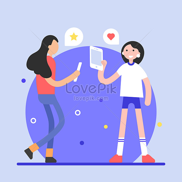 A flat illustration of social engagement illustration image_picture ...