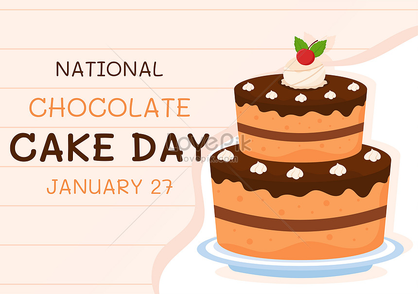 National chocolate cake day illustration illustration image_picture ...