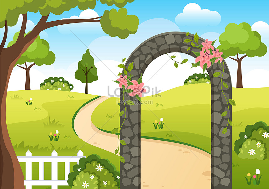 Portal Garden Illustration Illustration Imagepicture Free Download