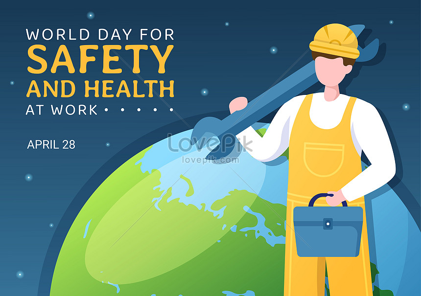 World day of safety and health at work illustration illustration image